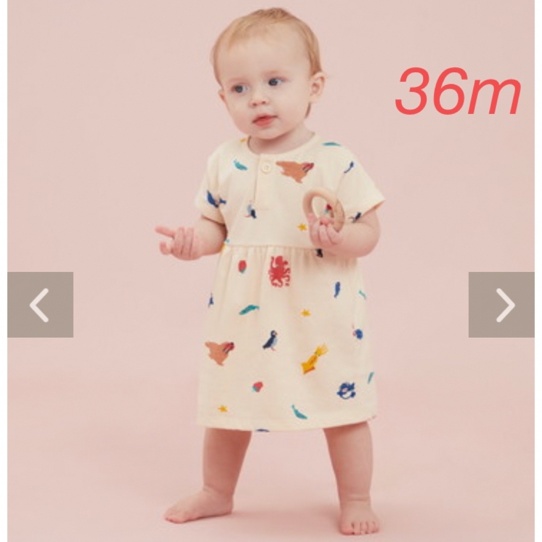 PETIT BATEAU(プチバトー)の専用出品　☆プチバトー☆プリント　半袖ワンピース　36m キッズ/ベビー/マタニティのキッズ服女の子用(90cm~)(ワンピース)の商品写真