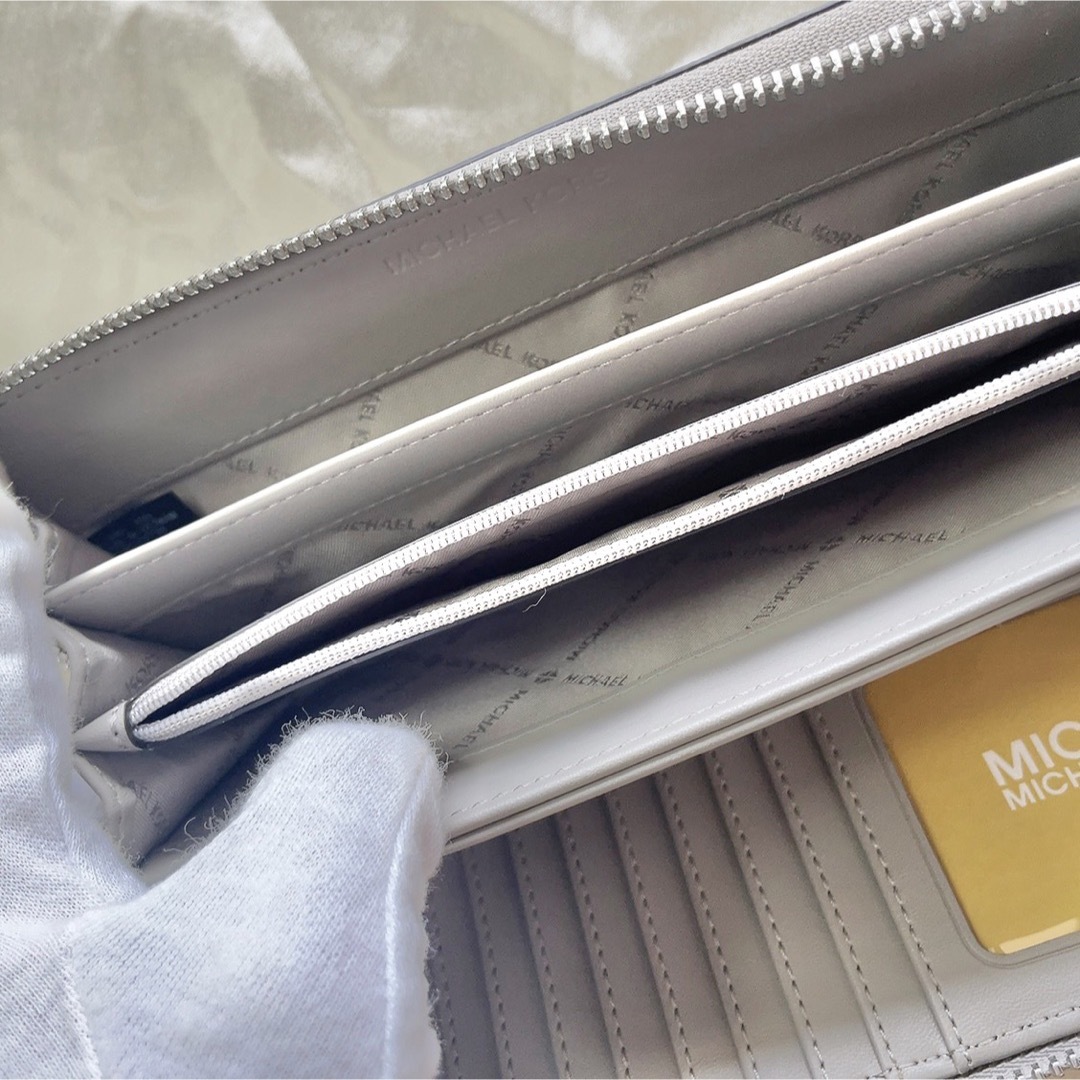 Michael Kors - 【新品未使用】マイケルコース/MKロゴ長財布(白