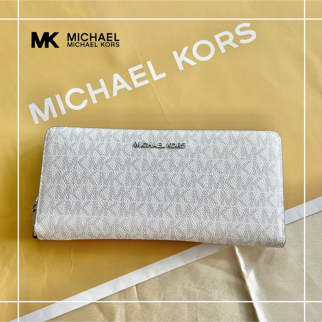 Michael Kors - 【新品未使用】マイケルコース/MKロゴ長財布(白