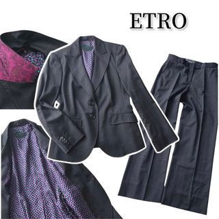 美品✨️ETRO スーツ セットアップ ストライプ マルチカラー  50