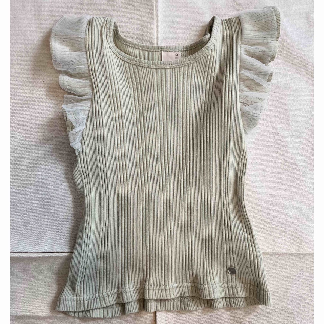 petit main(プティマイン)のpetit mine リブカットソー　110サイズ キッズ/ベビー/マタニティのキッズ服女の子用(90cm~)(Tシャツ/カットソー)の商品写真