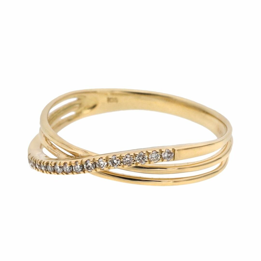 【0.07ct サイズ直しOK】ダイヤモンドリング11号 K18YG