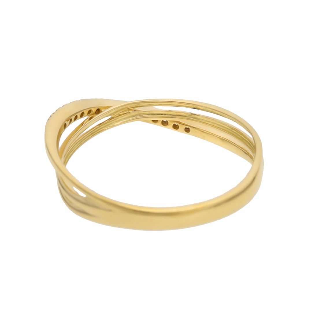 【0.07ct サイズ直しOK】ダイヤモンドリング11号 K18YG