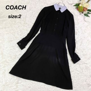 COACH/ワンピース/ネイビー/膝丈★値下げしました