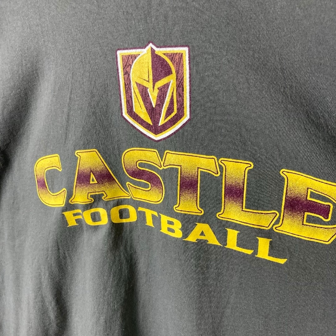 ヘインズ カレッジ アメフト Tシャツ グレー オーバーサイズ アメリカ