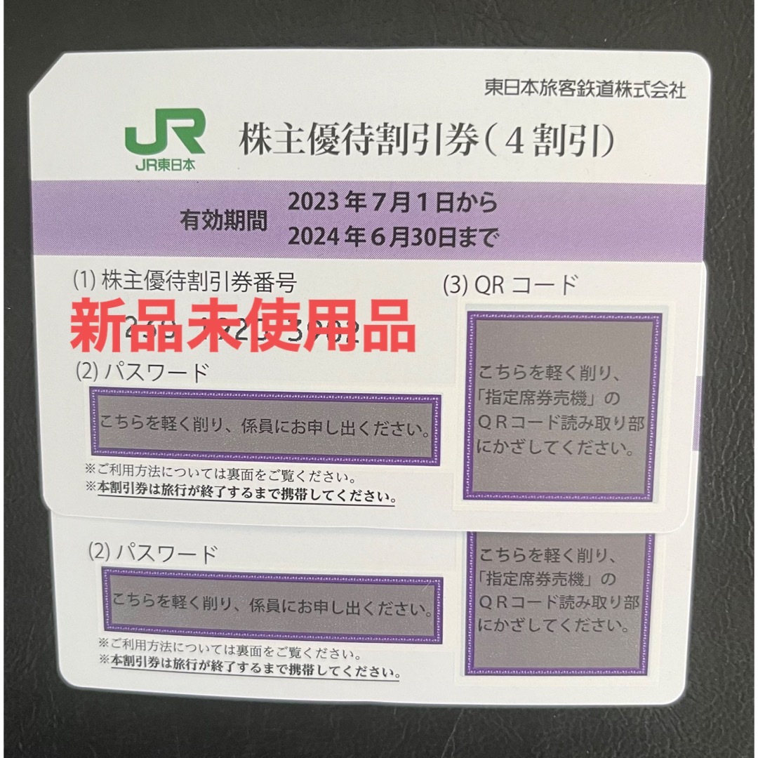 JR(ジェイアール)のJR東日本株主優待券　2枚 チケットの優待券/割引券(その他)の商品写真