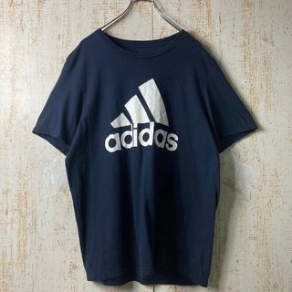 アディダス(adidas)のアディダス パフォーマンス ビッグロゴ Tシャツ ブラック アメリカ古着US古着(Tシャツ/カットソー(半袖/袖なし))