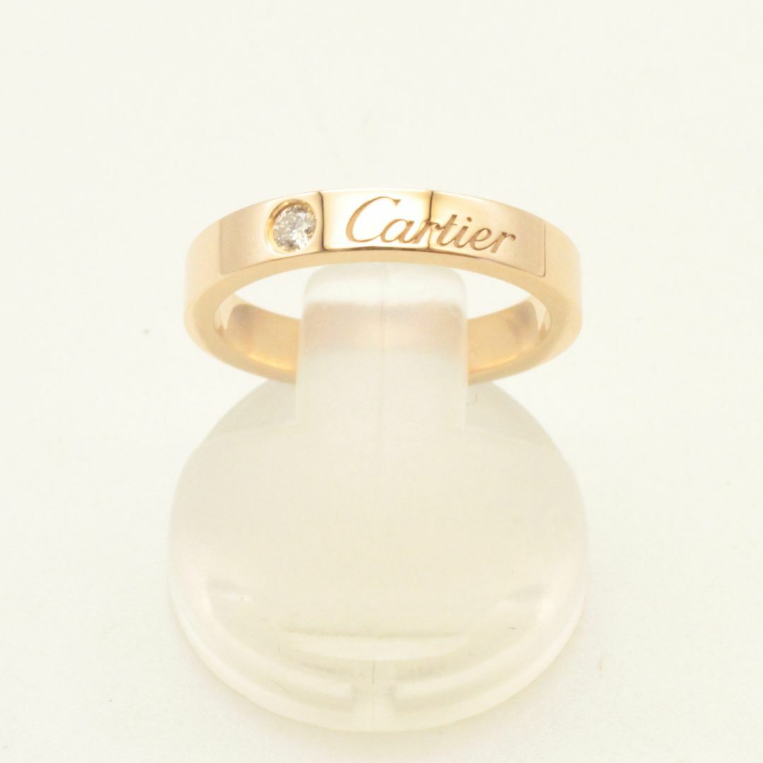 Cartier(カルティエ)のカルティエ エングルーブド1Pダイヤモンドリング750/K18PG【美品】 レディースのアクセサリー(リング(指輪))の商品写真