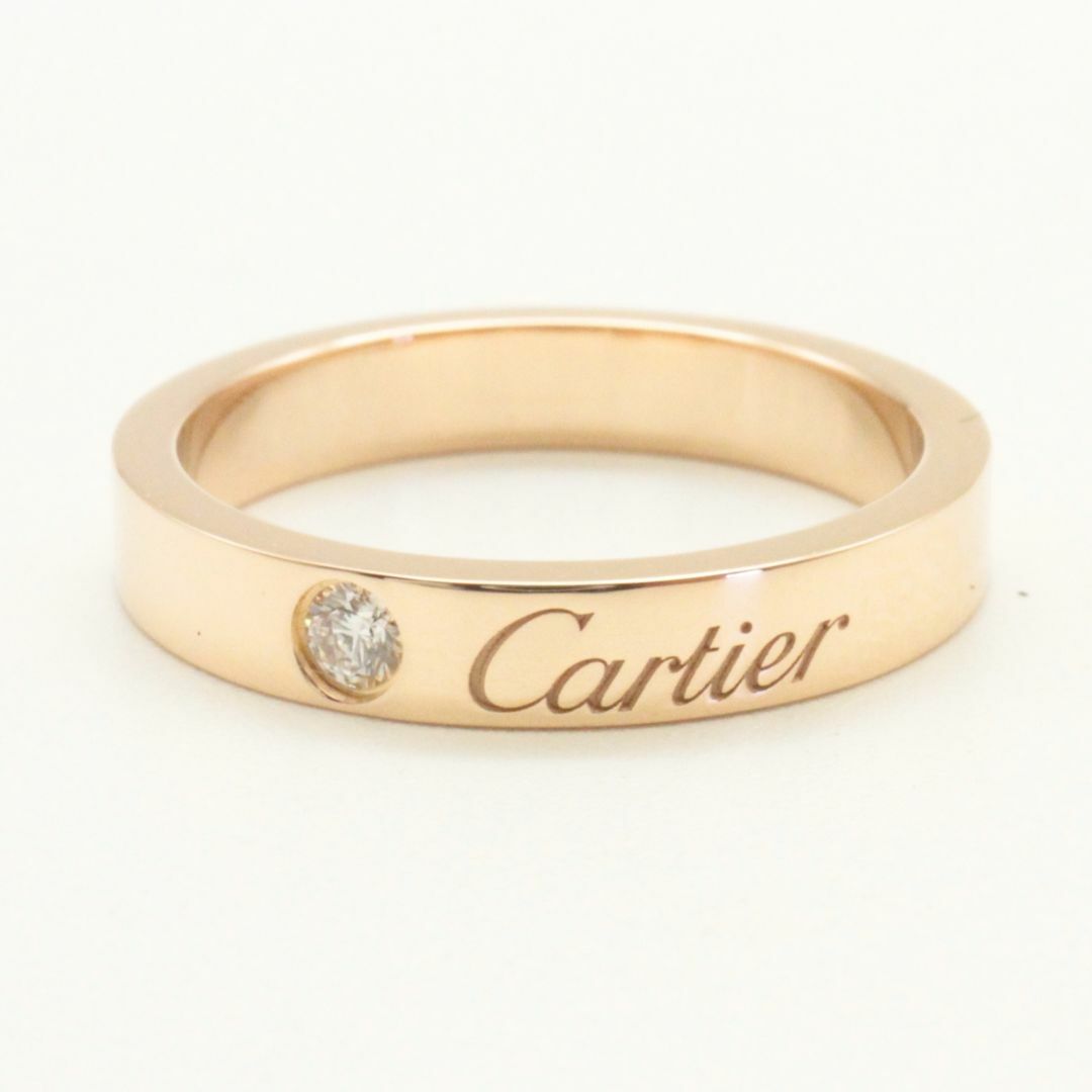 Cartier(カルティエ)のカルティエ エングルーブド1Pダイヤモンドリング750/K18PG【美品】 レディースのアクセサリー(リング(指輪))の商品写真