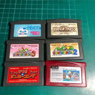 ゲームボーイアドバンス(ゲームボーイアドバンス)のマリオGBAとワリオGBAのセット(携帯用ゲームソフト)