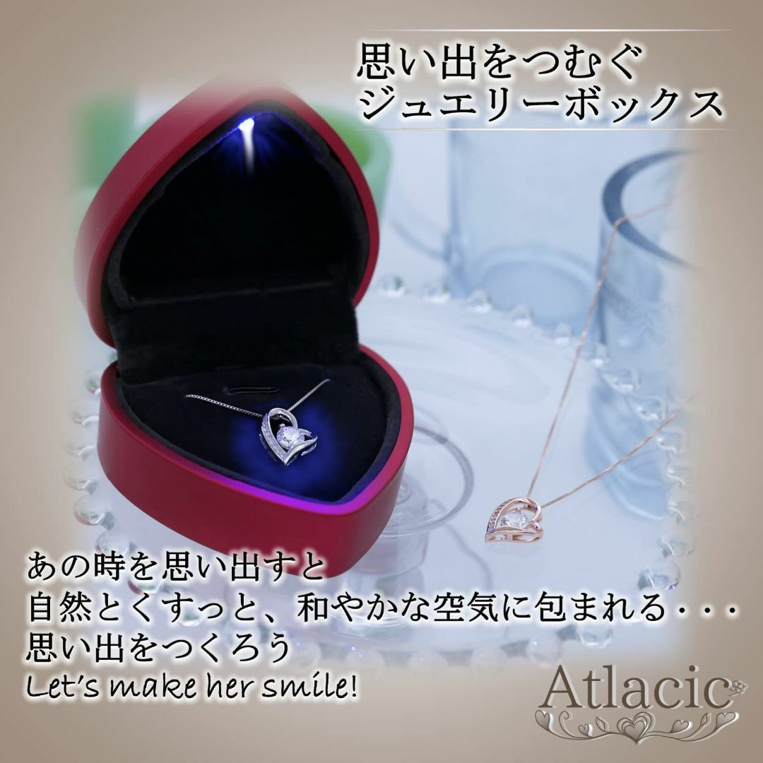 【色: プラチナ】Atlacic ネックレス レディース プレゼント ギフト セ 5