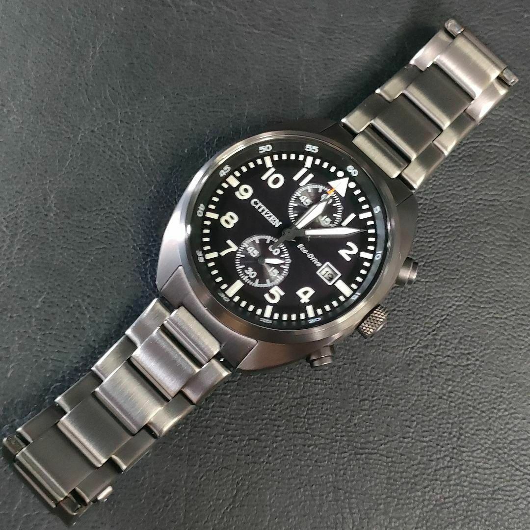 極美品【稼働品】CITIZEN　シチズン　B642　ブラック　ホワイト　ソーラー