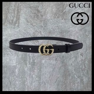 Gucci - 【新品】 グッチ GGマーモント レザー ベルト パール 476342