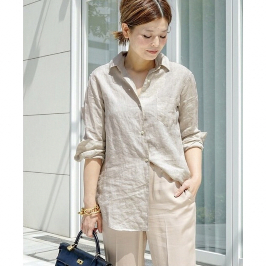 Deuxieme Classe Linen シャツ ベージュ-