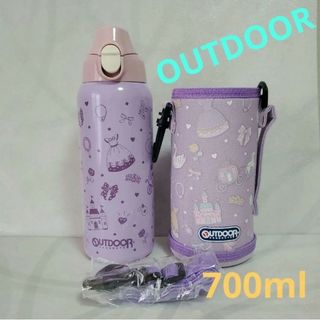 アウトドアプロダクツ(OUTDOOR PRODUCTS)の新品♡700ml アウトドア ステンレスボトル ケース付き プリンセス(水筒)