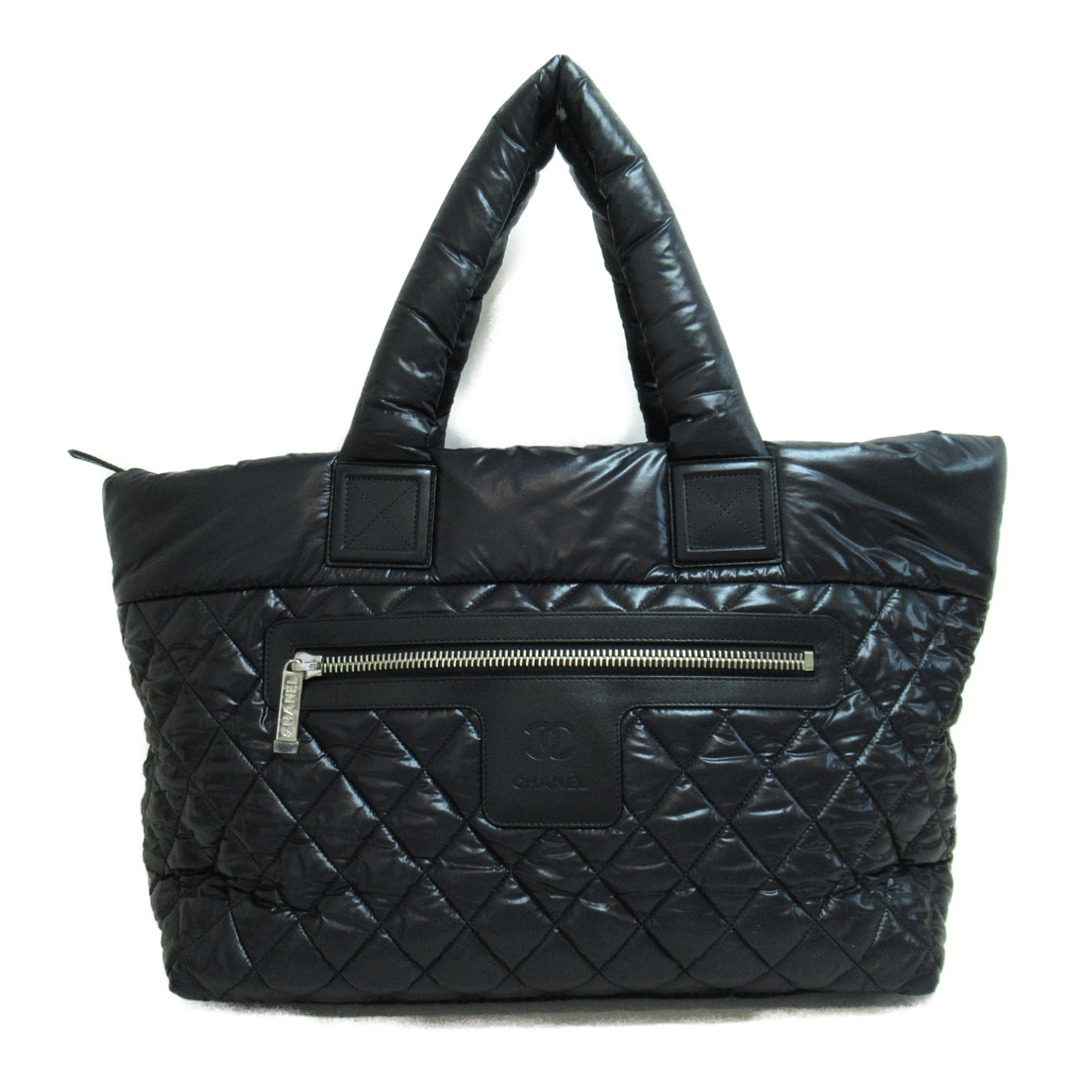 Chanel Coco Cocoon MM A48611 Women's Nylon Tote Bag Black