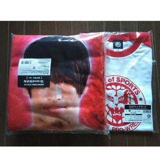 おうちでプロレスセット　ラグランTシャツ　飯伏幸太　バスタオル　ビッグサイズ(格闘技/プロレス)