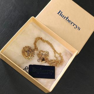 バーバリー(BURBERRY)の【極美品】Burberry　バーバリー　ネックレス　ゴールド　騎馬　ロゴ(ネックレス)