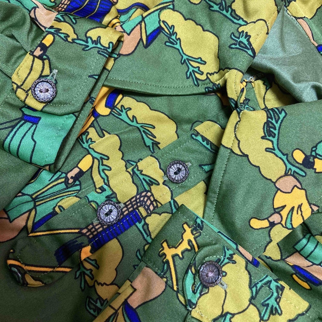 激レア!レトロ和風柄シャツ 5