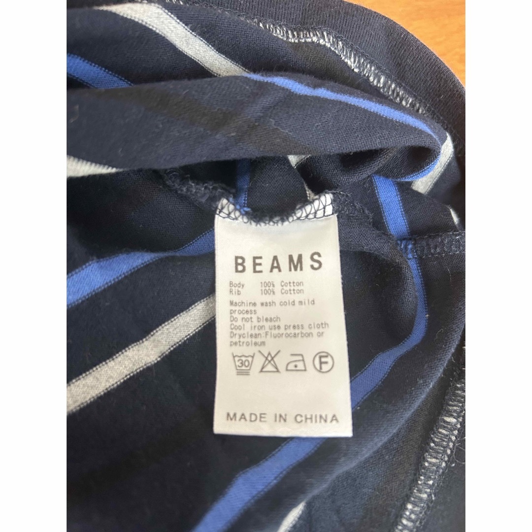 BEAMS(ビームス)の【中古】ビームス　BEAMS tシャツ　メンズ　M ボーダー　ネイビー　ブルー メンズのトップス(Tシャツ/カットソー(半袖/袖なし))の商品写真