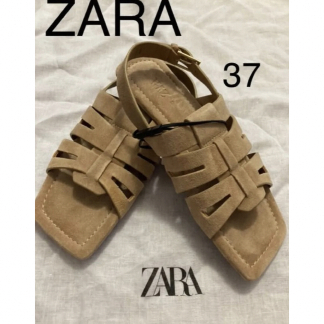 ZARAサンダル　ベージュ37 新品