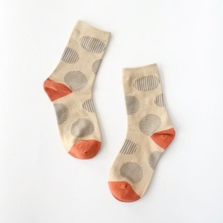 サークルドット ソックス （ベージュ）レディース 靴下 socks sox(ソックス)
