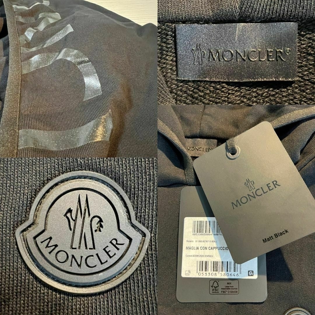 ☆新品未使用・本物保証☆MONCLER Cropped パーカー M　黒色