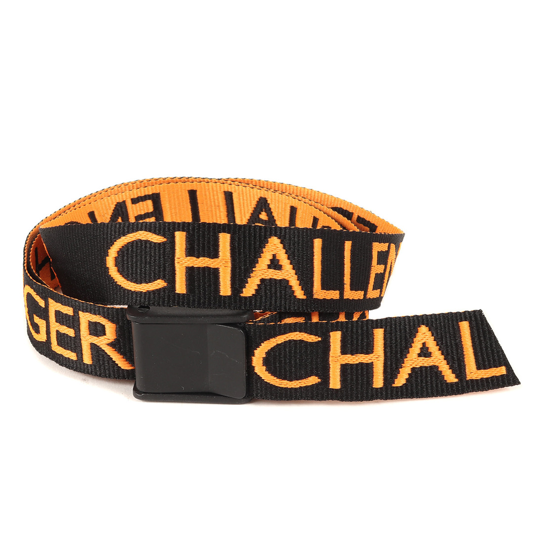 CHALLENGER チャレンジャー ベルト 22AW ジャガードロゴ LOGO JACQUARD BELT オレンジ ブラック ガチャベルトカジュアル ブランド ストリート【メンズ】【美品】