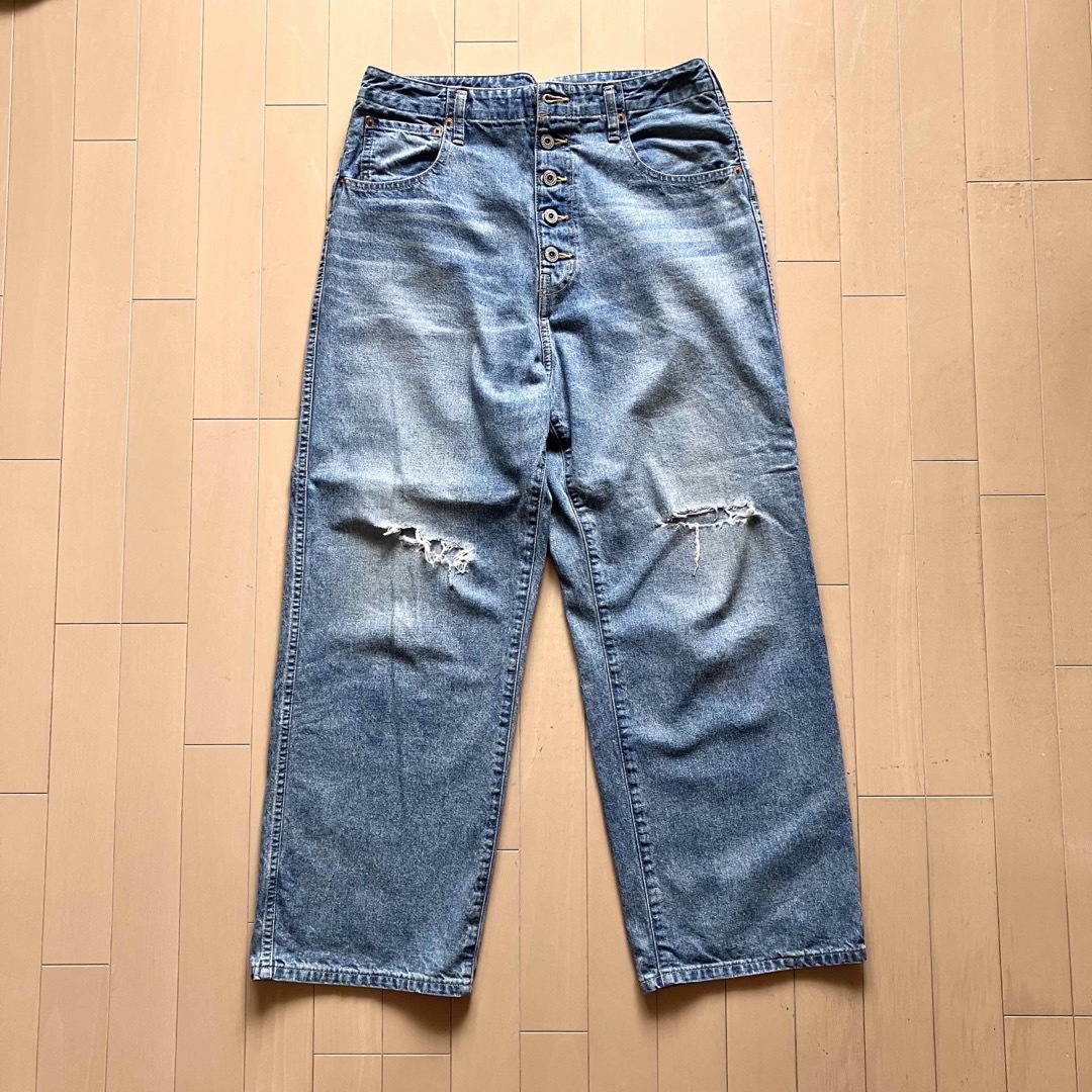 ジュンヤワタナベ JUNYA WATANABE ダメージワイドジーンズ - 通販