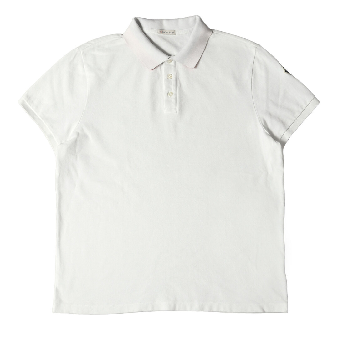MONCLER モンクレール ポロシャツ サイズ:XL 鹿の子 ロゴ 半袖 MAGLIA