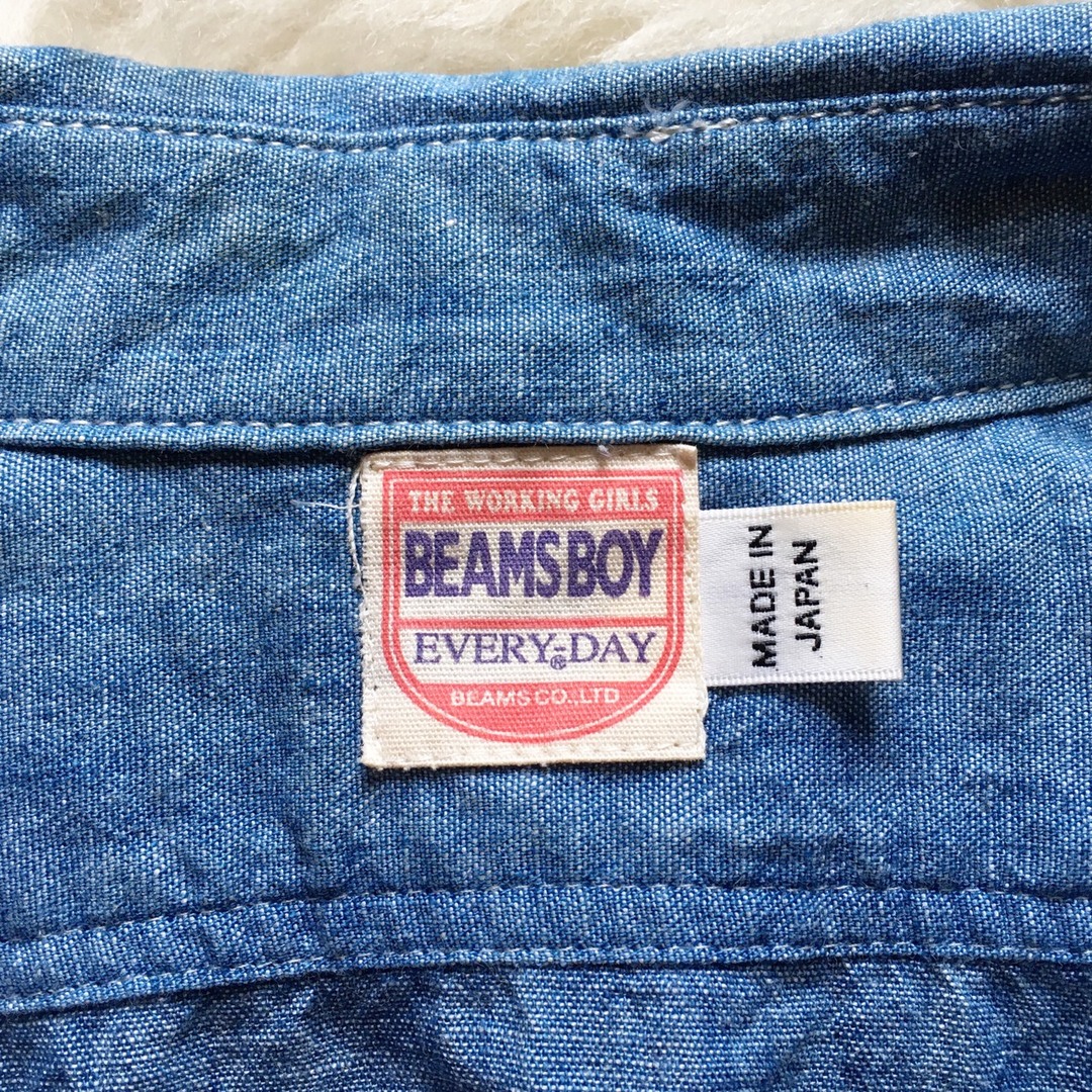 BEAMS BOY(ビームスボーイ)のBEAMS BOY デニム シャツ ロング マキシ ワンピース コットン ブルー レディースのワンピース(ロングワンピース/マキシワンピース)の商品写真