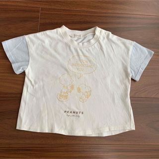 シマムラ(しまむら)のピーナッツ スヌーピー　アイスクリームーTシャツ90cm(カラージェル)