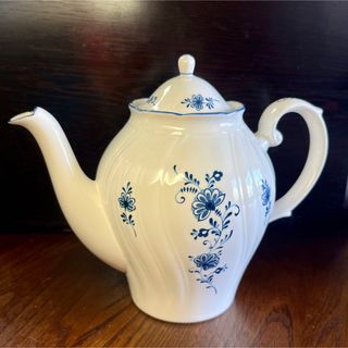 ノリタケ(Noritake)のノリタケ  クラフトーン　青い小花柄　ティーポット  昭和レトロ　美品(食器)