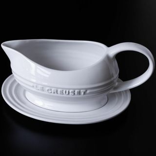 ルクルーゼ(LE CREUSET)のルクルーゼ グレービーボートホワイトほぼ未使用品(食器)