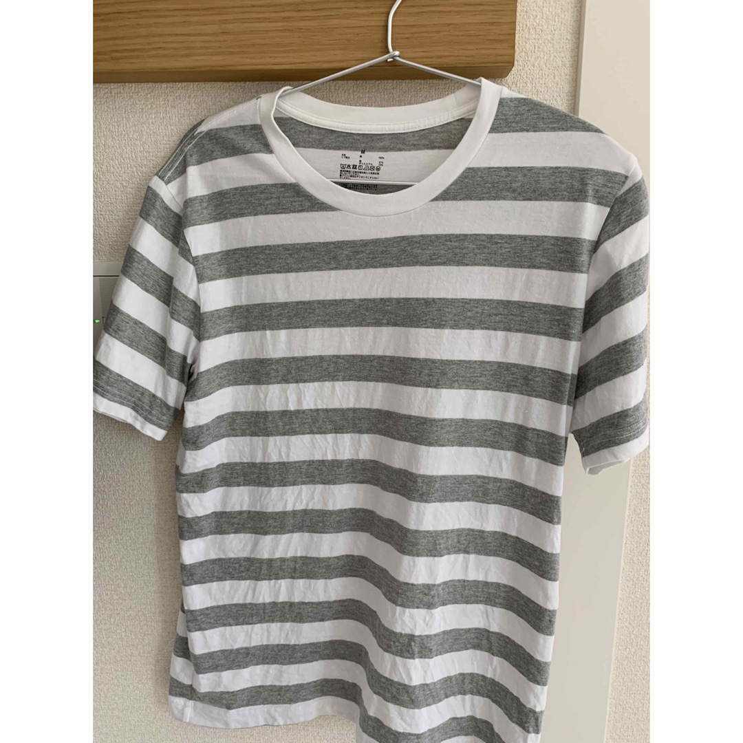 MUJI (無印良品)(ムジルシリョウヒン)の無印良品　ストライプTシャツ　M メンズのトップス(Tシャツ/カットソー(半袖/袖なし))の商品写真