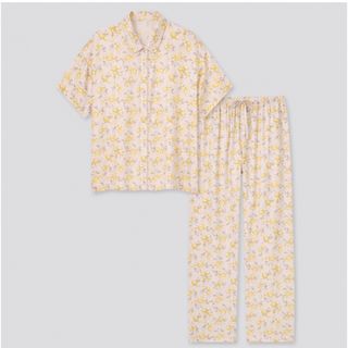 ユニクロ(UNIQLO)のJoy of Print サテンパジャマ(ルームウェア)