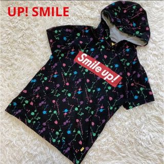 UP! SMILE 半袖 パーカー Mサイズ ペンキ柄