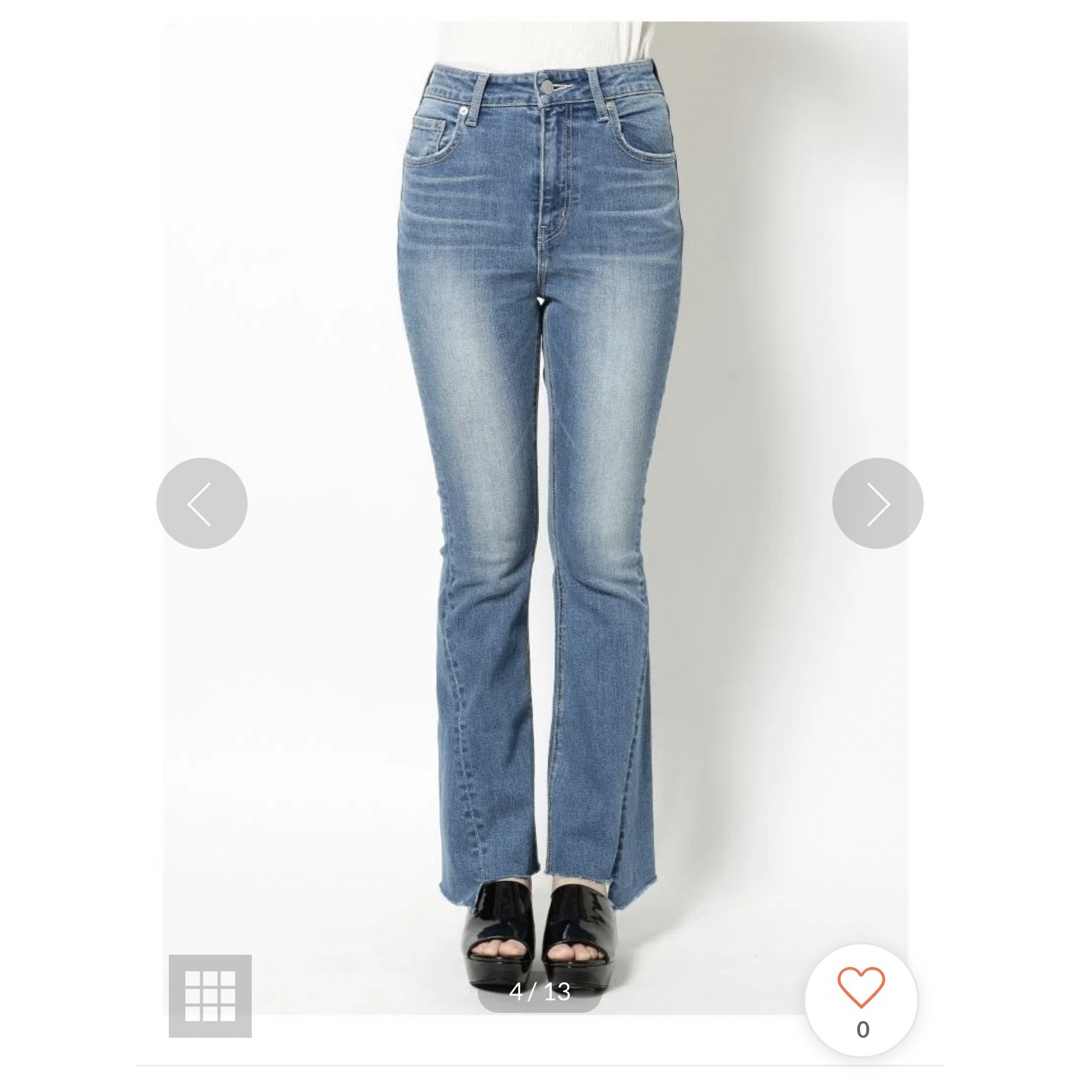 EVRIS(エヴリス)のEVRIS HIGH-RISE フレアDENIM PT（ブルー） レディースのパンツ(デニム/ジーンズ)の商品写真