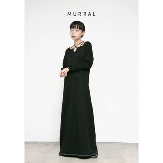 ミューラル MURRAL 21AW ロングワンピース　ブラック　ドレス　黒