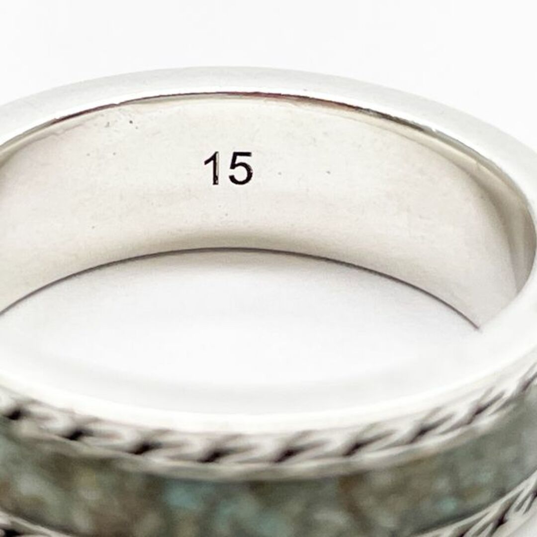 Gucci(グッチ)のGUCCI インターロッキングG エナメル テクスチャード 14号 リング・指輪　SV925 メンズのアクセサリー(リング(指輪))の商品写真