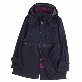 バーバリーブラックレーベル(BURBERRY BLACK LABEL)のバーバリー ブラックレーベル BURBERRY BLACK LABEL コート 3way フーディー 中綿ライナー ベスト リバーシブル アウター メンズ M ネイビー(その他)