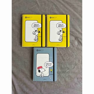 スヌーピー(SNOOPY)のSNOOPYノート　3冊セット(ノート/メモ帳/ふせん)