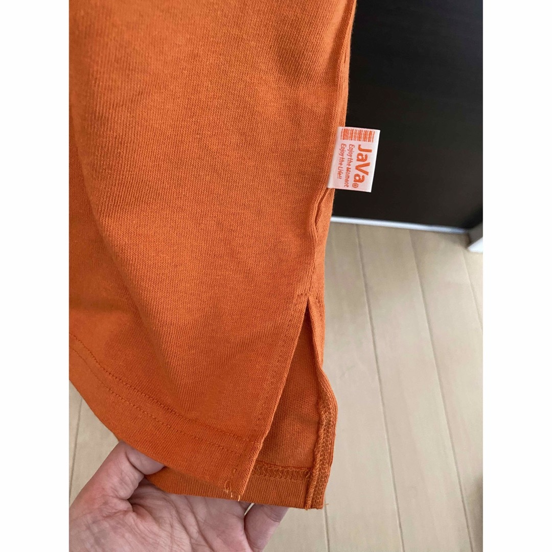 【新品未使用】JaVa ジャバ ハーフジッププルオーバー 半袖 オレンジ