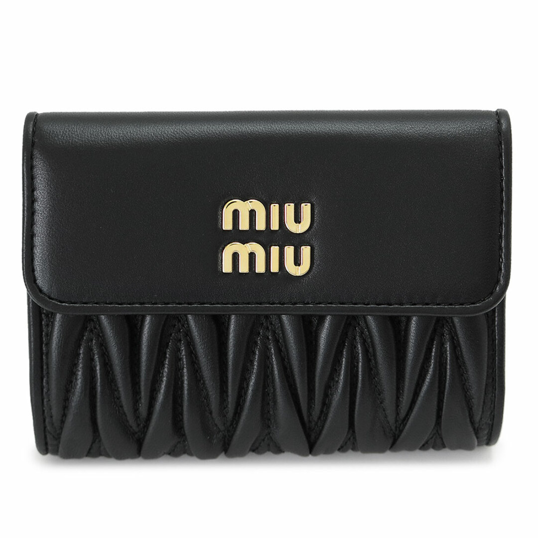 MIU MIU 折り財布 マテラッセ ブラック