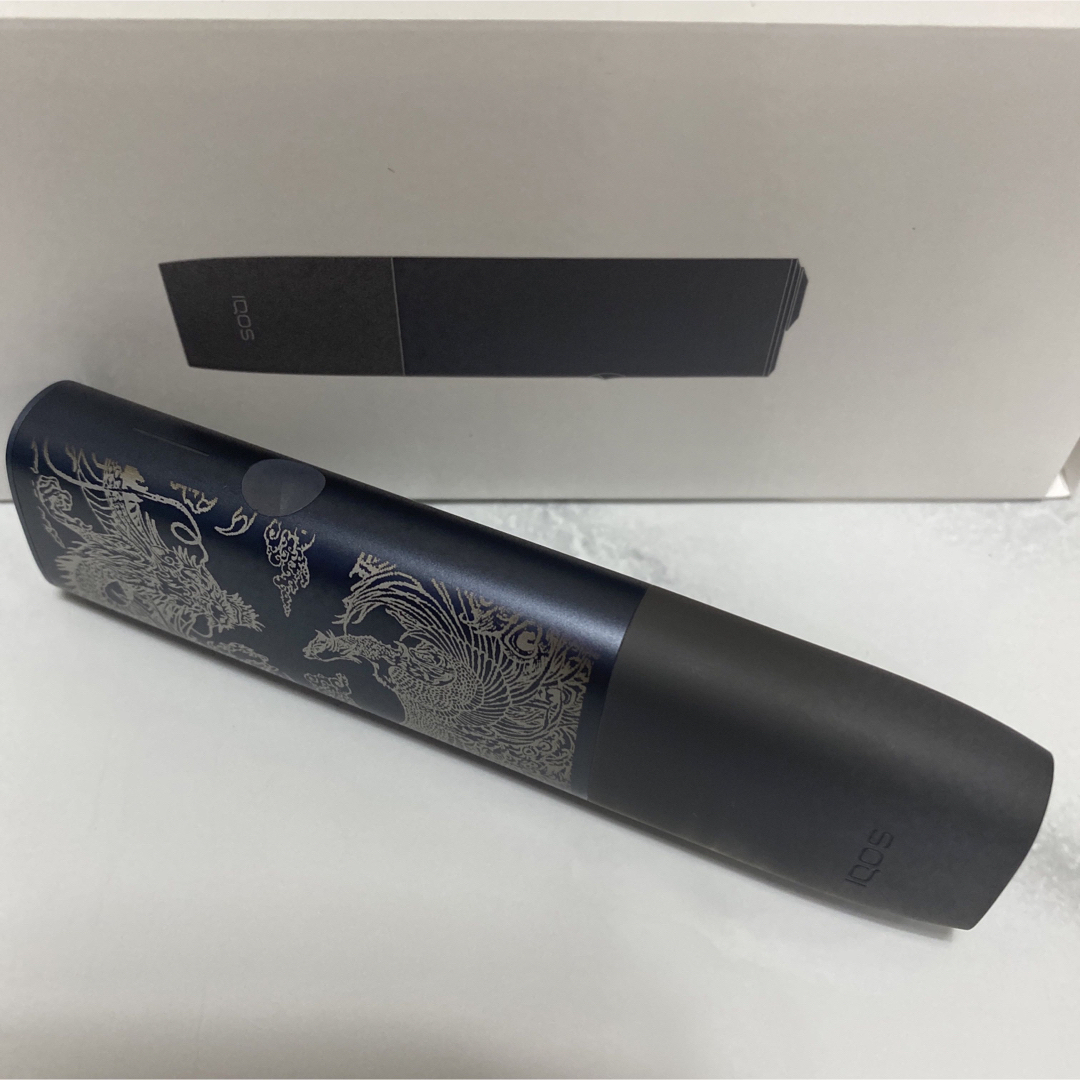 IQOS - iQOS ILUMA ONE イルマワン レーザー加工 龍 鳳凰 鯉 滝登り 黒