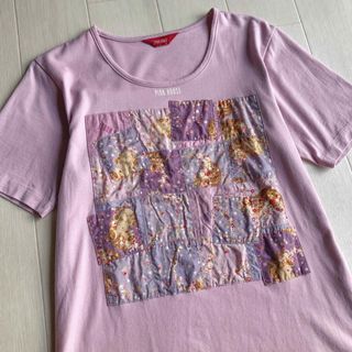 ピンクハウス(PINK HOUSE)のピンクハウス くまさん 熊 花柄 パッチワーク カットソー(Tシャツ(半袖/袖なし))