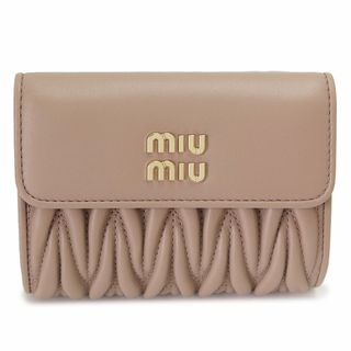 ミュウミュウ(miumiu)のミュウミュウ 折財布 レディース 5ML002 2FPP F0770 二つ折り財布 コンパクト財布 マテラッセ レザー カメオ MIU MIU (財布)