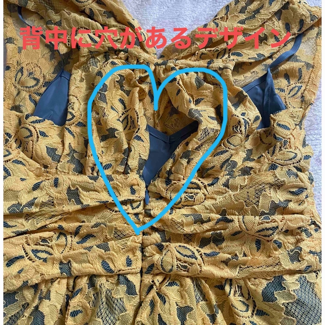 PLENTY(プレンティ)のレース　花柄　ワンピース　ドレス　ひまわり　インポート　衣装 レディースのワンピース(ひざ丈ワンピース)の商品写真