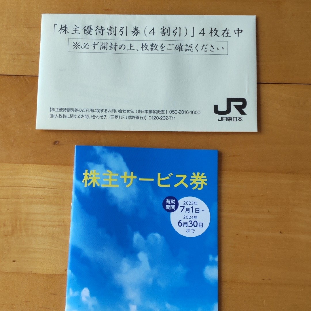 JR東日本株主優待割引券 4枚 他株主サービス券