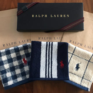 ラルフローレン(Ralph Lauren)の3枚⭐︎タオルハンカチ⭐︎ラルフローレン 新品 ギフト(ハンカチ/ポケットチーフ)